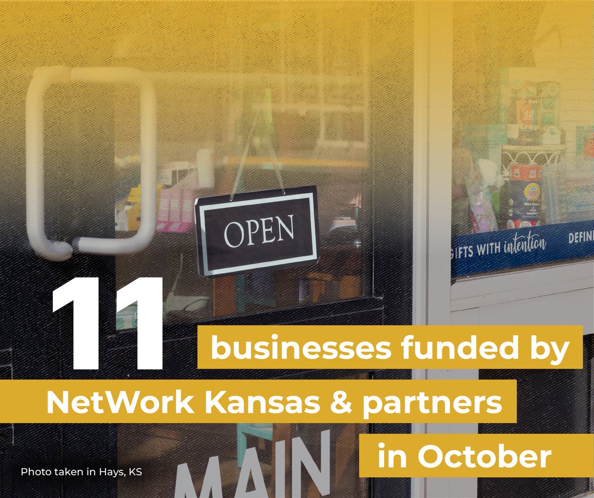 Congratulations to the 11 businesses that received #funding in October from NetWork Kansas and partner programs: t.ly/tIABW