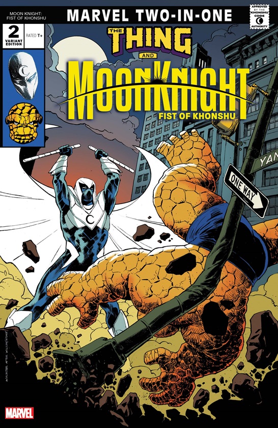 Comixfan's tweet photo. New #Marvelhomage! Moon Knight: Fist of Khonshu #2 / Marvel Two-in-One #78! #moonknight #fistofkhonshu #marveltwoinone #thing #wonderman #marvel #homage @Marvel https://t.co/lQ5YWYFMK8