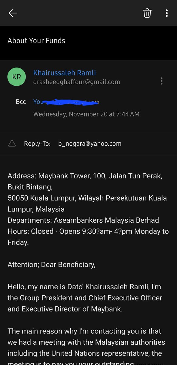 Awas scam guna nama <a href="/khairussaleh/">khairussaleh ramli</a> and <a href="/MyMaybank/">Maybank</a>