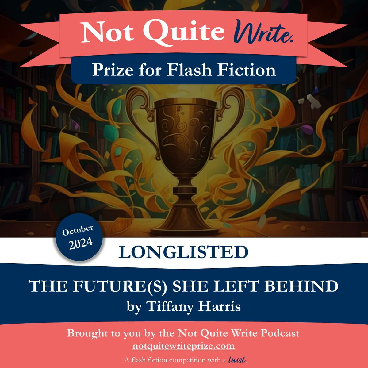 proliffany's tweet photo. Whaddaya get when you mix a palm, a lie + a POV that can’t stop hopping around? Apparently.. The Future(s) She Left Behind + a spot on the @NQWpodcast longlist. Thanks, @QuiteWriteEd + @AKScotland! So many creative minds here, just thrilled to have made the cut‼️ #notquitewrite https://t.co/HYM2A4wCnM