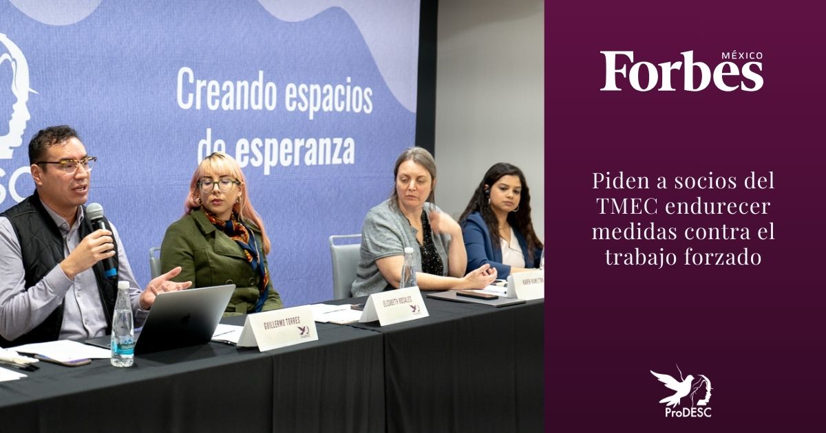 ProDESC (@prodesc) on Twitter photo #EnMedios | La revisión del #TMEC en 2026 es una oportunidad para avanzar y mejorar los mecanismos que impida la importación de mercancías producidas con #TrabajoForzoso.
Consulta la nota en <a href="/Forbes_Mexico/">Forbes México</a> ▶️ forbes.com.mx/piden-a-socios… #EnMedios | La revisión del #TMEC en 2026 es una oportunidad para avanzar y mejorar los mecanismos que impida la importación de mercancías producidas con #TrabajoForzoso.
Consulta la nota en <a href="/Forbes_Mexico/">Forbes México</a> ▶️ forbes.com.mx/piden-a-socios…