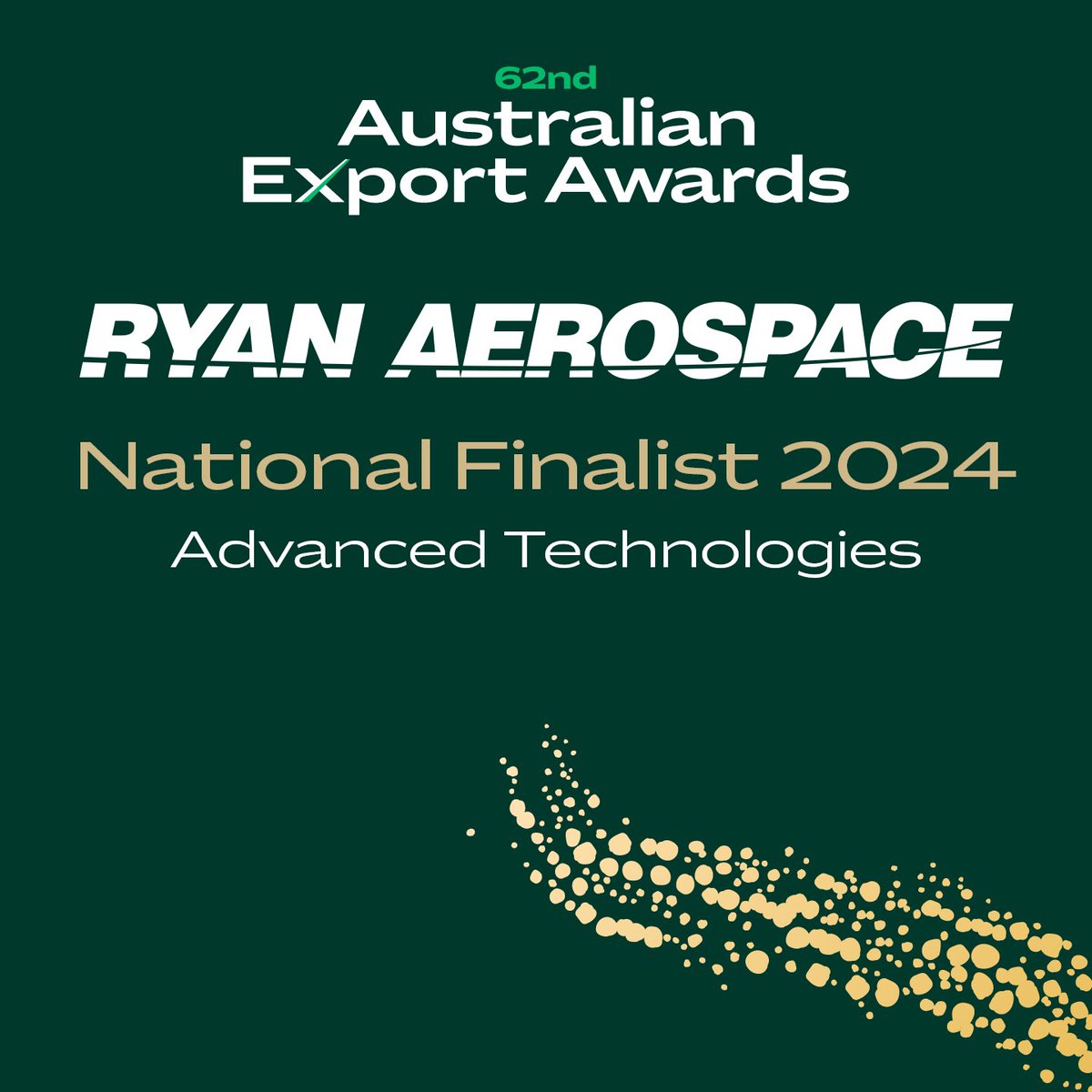 RYAN AEROSPACE is proud to be a finalist in the Australian Export Awards. The gala dinner and awards ceremony is tonight in Canberra so please wish us luck! #australianexportawards