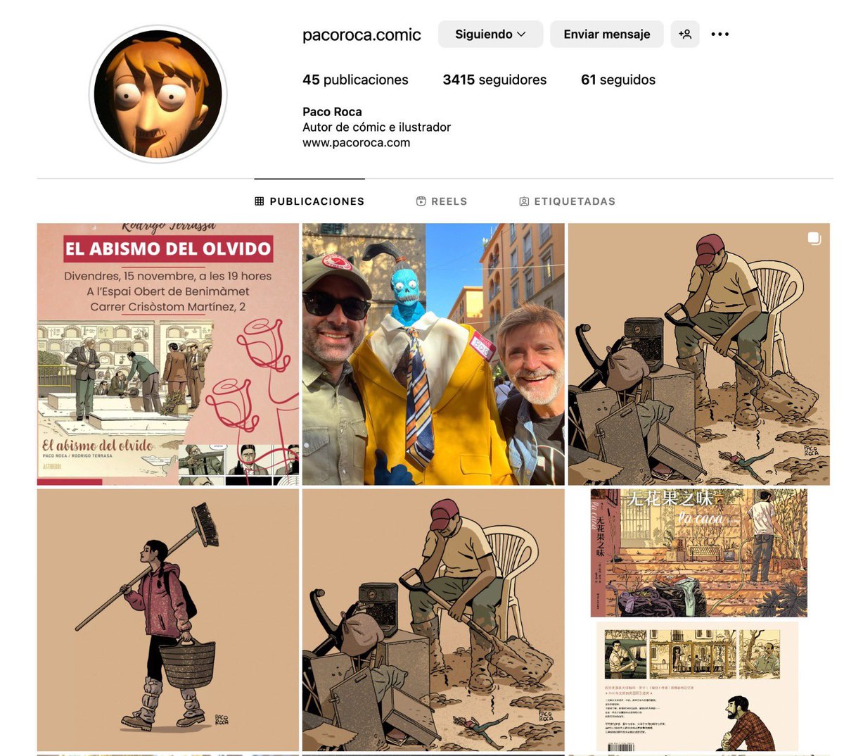 Queridos, contaros que casi ya no uso esto y que me siento mucho más cómodo en Instagram, donde paso más tiempo y comparto contenido con mayor frecuencia. Si queréis seguir conectados, mejor pasaros por allí @pacoroca.comic. ¡Gracias por todo!