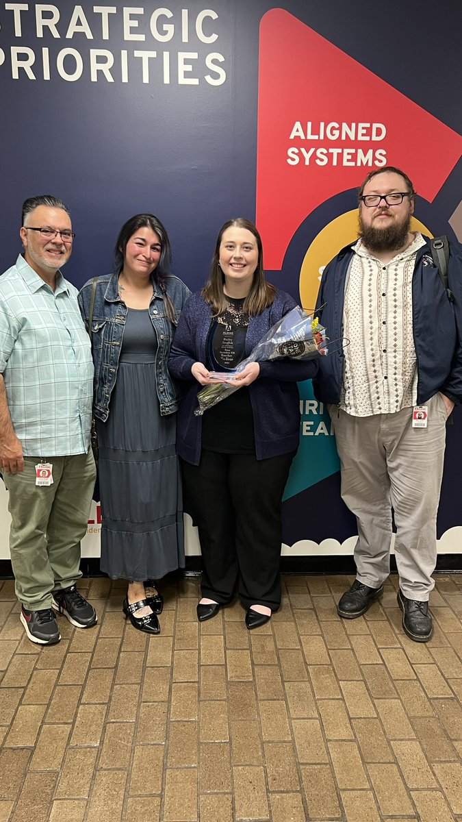 AldineAFT6345's tweet image. We are excited to announce that Aldine AFT member, Bailey Steffens, was awarded the Texas Association of Bilingual Education ESL Secondary Teacher of the Year Award! She was recognized at tonight’s Aldine ISD board meeting. Congratulations @MsSteffek!