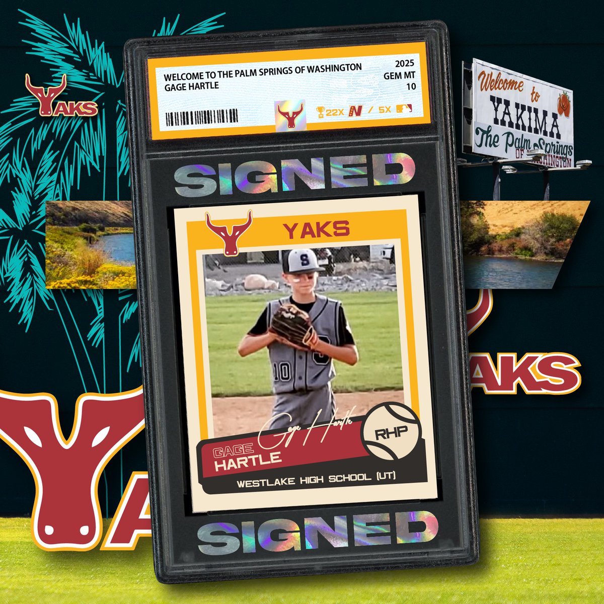 Yaks_Baseball's tweet photo. The Yaks welcome 2025 @GageHartle from Saratoga Springs, UT to Palm Springs 🌴🤘🏽 https://t.co/BwoywlMt69