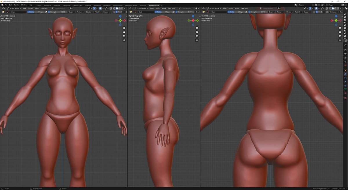 SamAu79's tweet photo. Haven't had a ton of time to work on this lately but I made some more progress with my OC :)

#b3d #3DCG #3dmodeling #gameart https://t.co/PM9WDYreFM