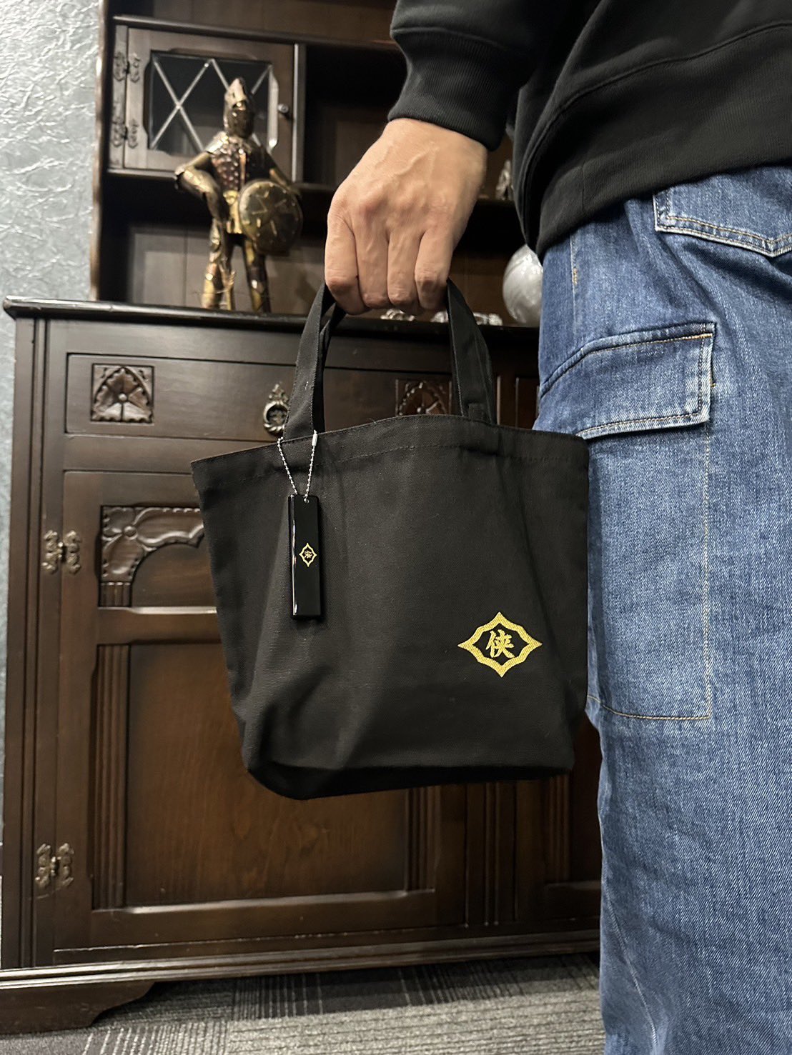 日本統一　ミニダルマ　ライトキャンバスパッケージトート　ピンバッジ　キーホルダー 日本統一 ミニダルマ ライトキャンバスパッケージトート