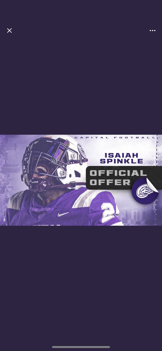 Blessed to receive my first offer from capital university <a href="/Coachcalexander/">Charles Alexander</a> 💜🤍