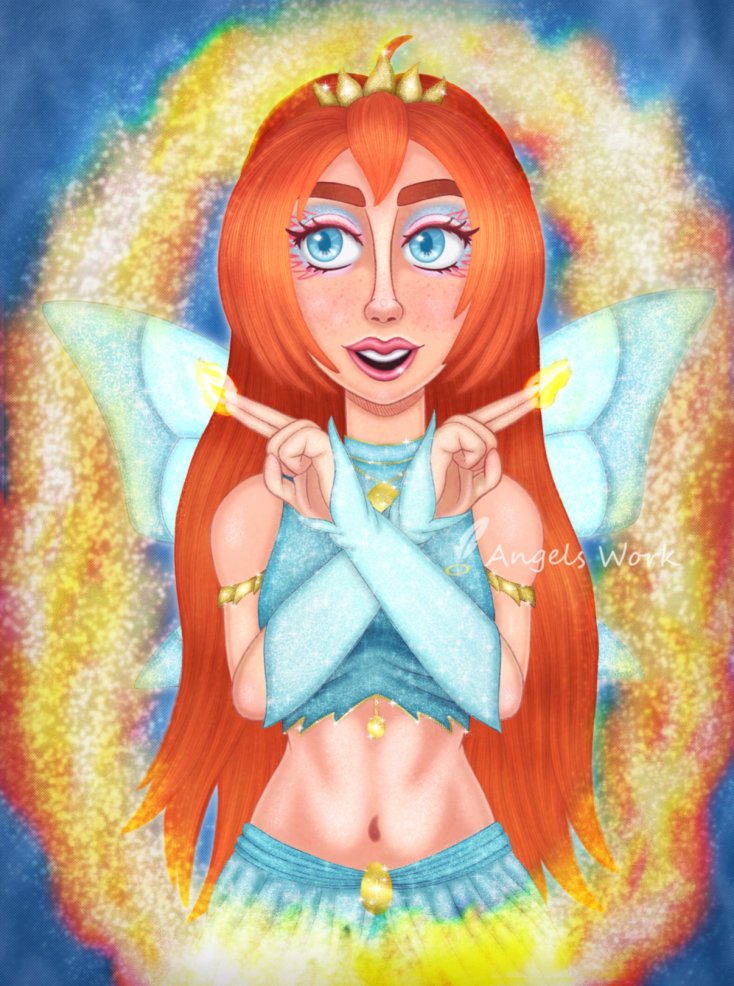 AngelsWork3's tweet photo. "Bloom fairy of the dragon flame"🔥🧚🏻‍♀️🐉#winxclub #winx #bloom #fire #firedragon #domino #sparks #procreateart #winxclubfanart https://t.co/eG7VYuZm0R