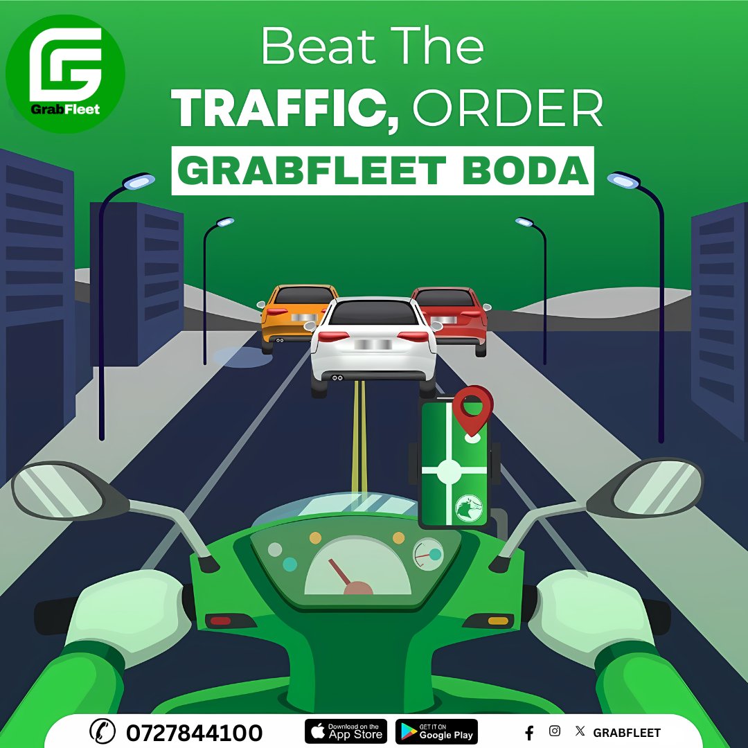GrabFleet's tweet photo. 🏍️ Beat the Traffic with Go Boda by GrabFleet!

Navigate through traffic quickly and get to your destination on time with Go Boda. Fast, reliable, and perfect for busy city commutes.

📲 Download the GrabFleet app and book your Go Boda ride today: GrabFleet App

#GoBoda https://t.co/XwCAFgKrqK