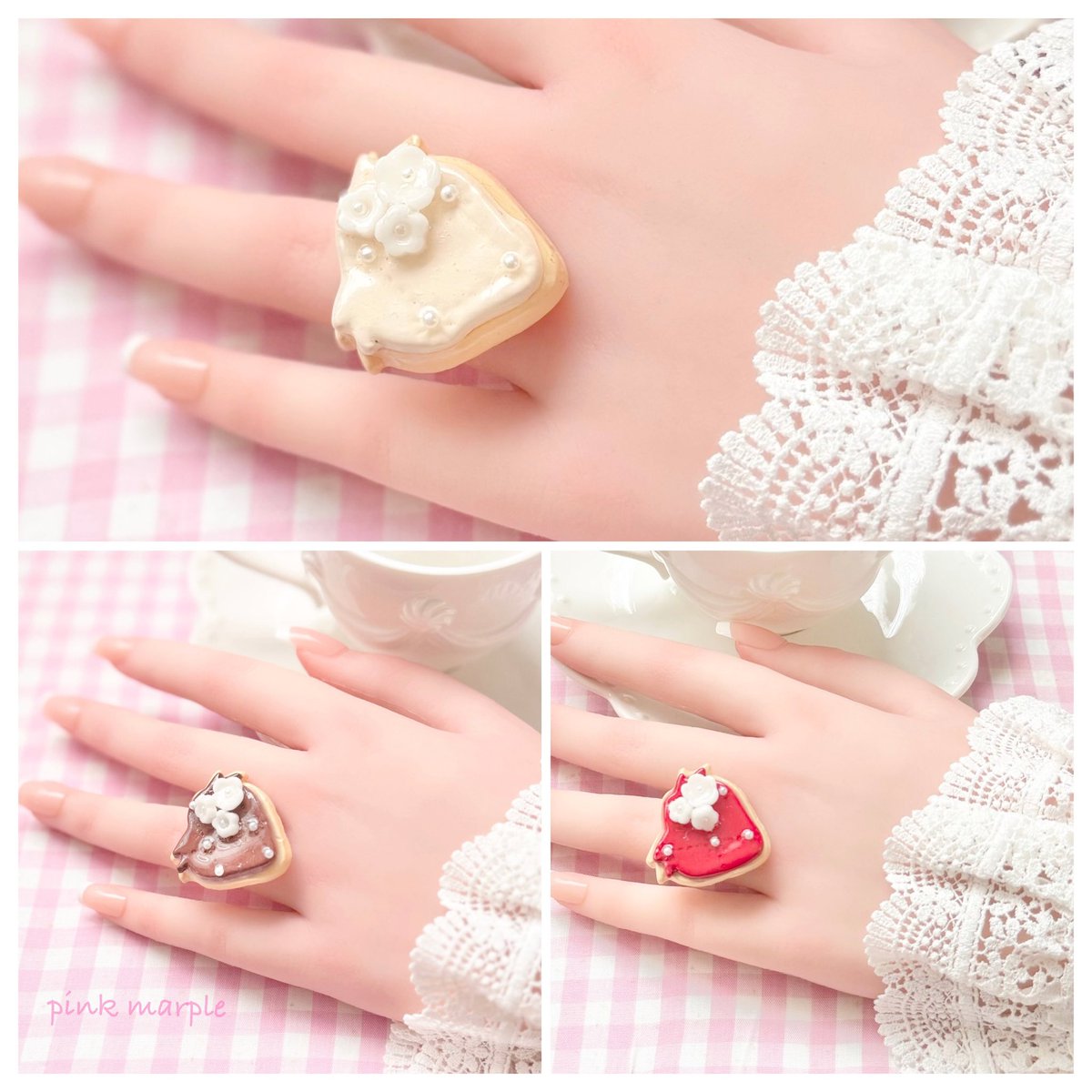 pinkmarple's tweet photo. @Goth_LoliMarket @bayareakei 🍓Strawberry cookie   ring&amp;necklace 

GOTHIC &amp; LOLITA MARKET ✖️URSA MAJOR
SATURDAY, DECEMBER 7TH - SAN FRANCISCO

@Goth_LoliMarket 
@bayareakei

#strawberryaccessories
#Lolita
#Lolitafashion https://t.co/66ftO5t6EZ
