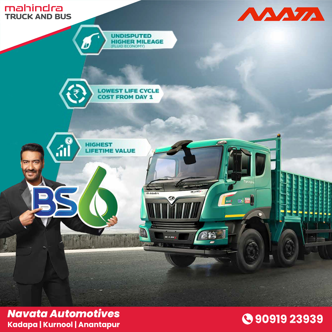 NavataTrucksBus's tweet image. Experience power, efficiency, and sustainability like never before with Navata Automotives, your trusted dealer in Kadapa, Kurnool &amp;amp; Anantapur
📞 Call us : 90919 23939
#MahindraTrucks #BS6Technology #NavataAutomotives #SustainableTransport #TruckLife #Kadapa #Kurnool #Anantapur