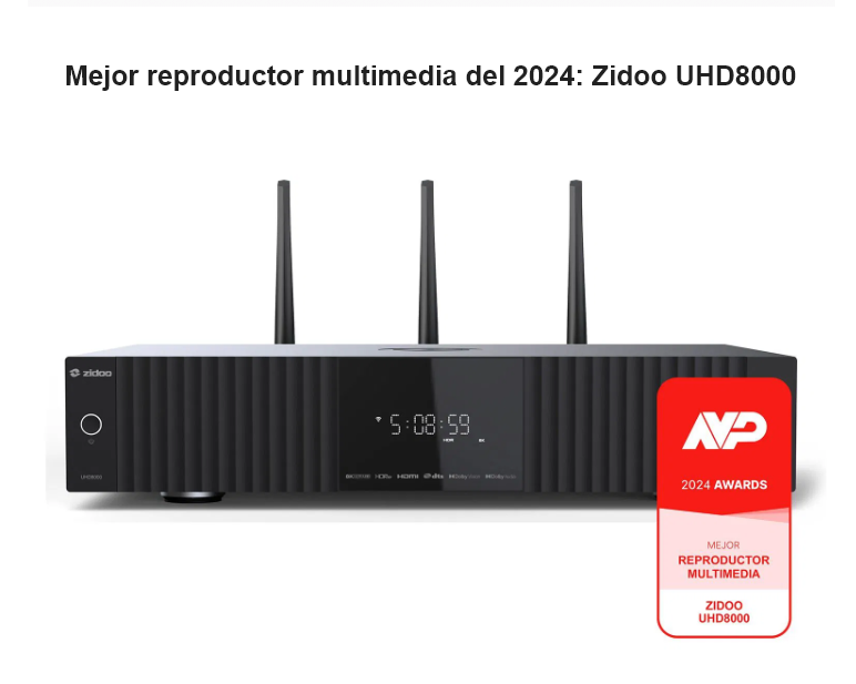 zidootv's tweet photo. Zidoo UHD8000 has been awarded as Best Media Player of 2024 by  AVPasión🥳🥳
Read the original article here: https://t.co/w9KULomF0j https://t.co/gi1uRVIScs