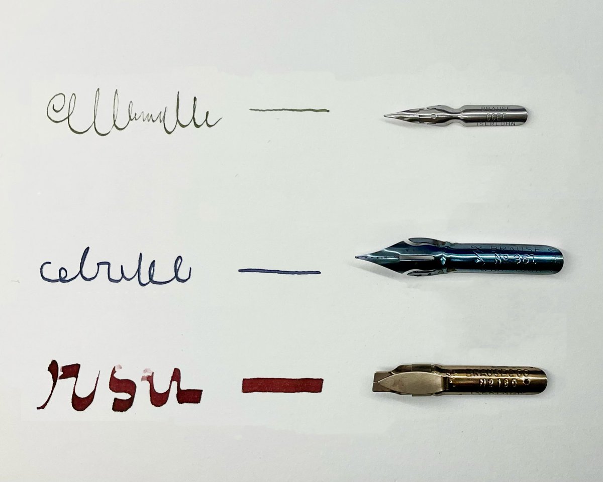 Gwasendo's tweet photo. ドイツのニブ(ペン先)メーカー #ブラウゼ #Brause より
✒︎カリグラフィー ペン軸&amp;ペン先3本セット
✒︎カリグラフィー&amp;ライティングセット（スタンダート／バラエティ）
のご紹介✨
線の太さ、書き心地、デザイン性……
バリエーション豊かなペン先が揃ったセットです🖋️
#画箋堂 https://t.co/1MFQKK9Ac9