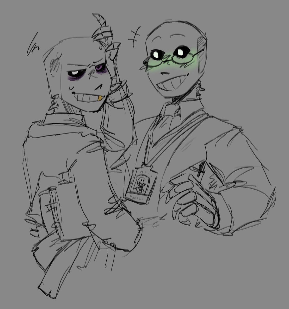 bubbalzducky's tweet image. #underfellsans, and #Sciencesans tee hee