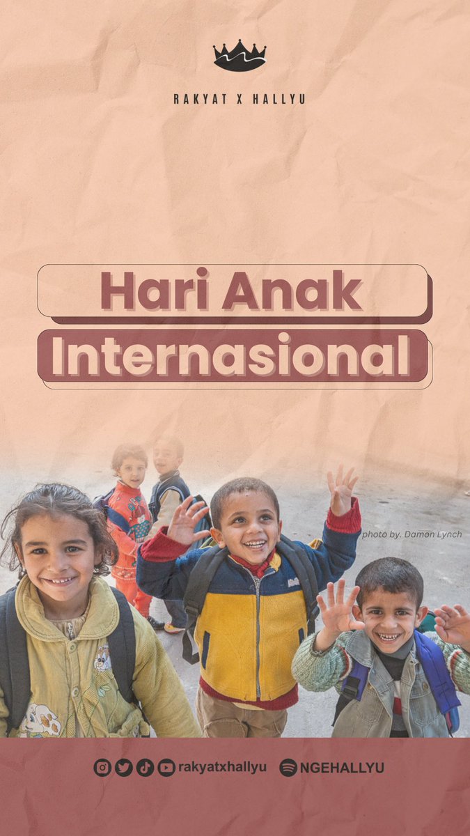 rakyatxhallyu's tweet photo. [AMAZING DAY : HARI ANAK INTERNASIONAL]

Janganlah sampai kita menutup mata akan saudara-saudara kita di Palestina yaa Rakyatdeul~

#korea #kpop #kdrama #xkwavers #restingtime #shifrun #seventeen #nct #bts #txt #tros #thereturnofsuperman #children #palestine #palestina https://t.co/dmWKQsmRy1