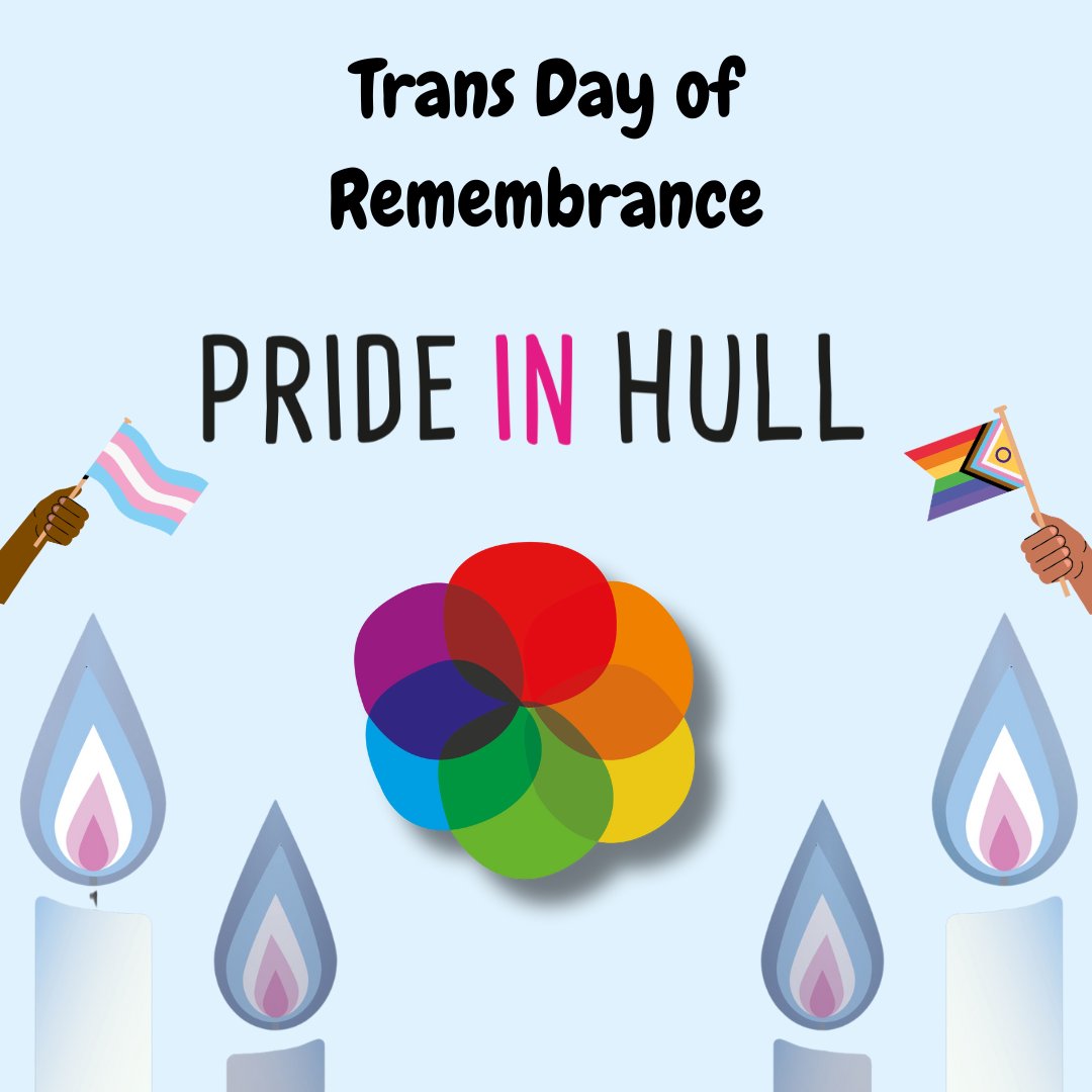 On Transgender Day of Remembrance, Pride in Hull stands in solidarity with our trans community. We honour the memory of those whose lives were tragically cut short due to anti-transgender violence and discrimination.

#TDOR #TransDayOfRemembrance #TransLivesMatter