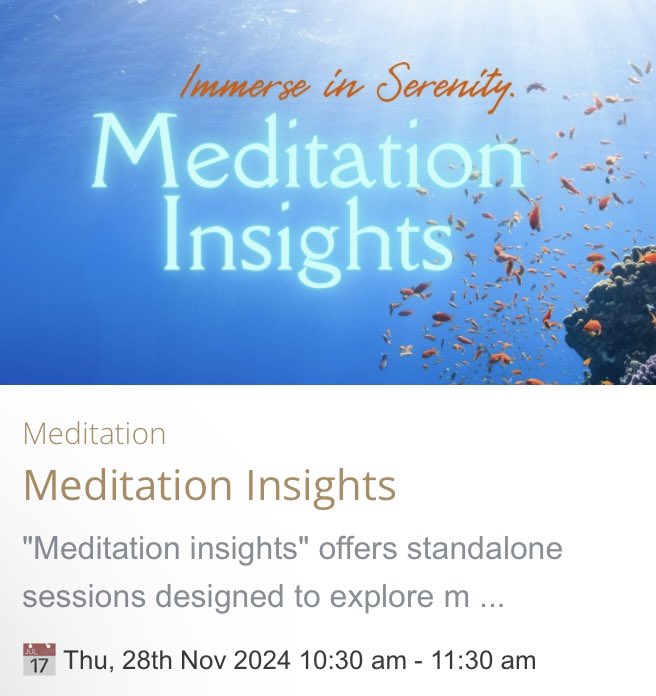 Forest Bathing 
Sunday, 24h November, 2:00-3:30pm:
globalretreatcentre.org/ems-events-ses…

Meditation Insights
Thursday 28th November, 10:30-11:30pm: globalretreatcentre.org/ems-events-ses…

Global Retreat Centre, <a href="/grcoxford/">GlobalRetreat Centre</a> Nuneham Courtenay, Oxford OX44 9P

#FreeEvents