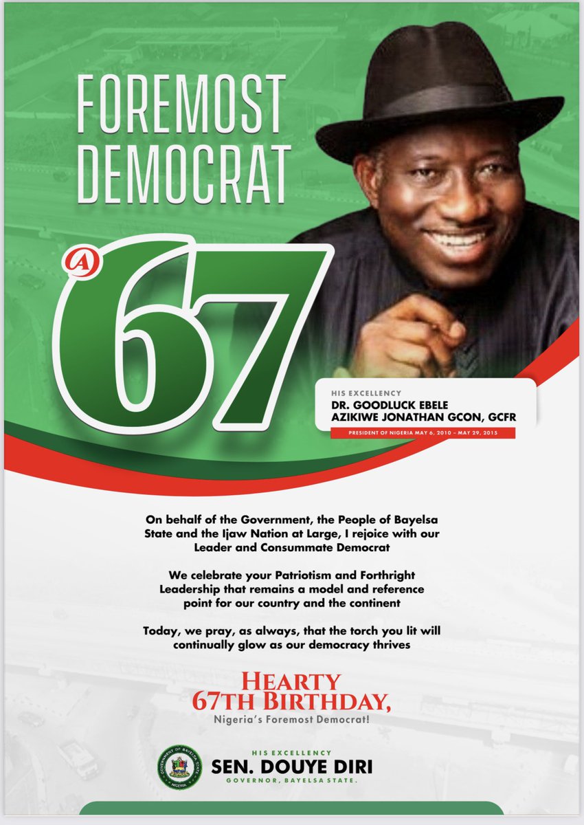Governor Diri, Saraki, Ben Bruce CELEBRATE Ex-President Jonathan at 67