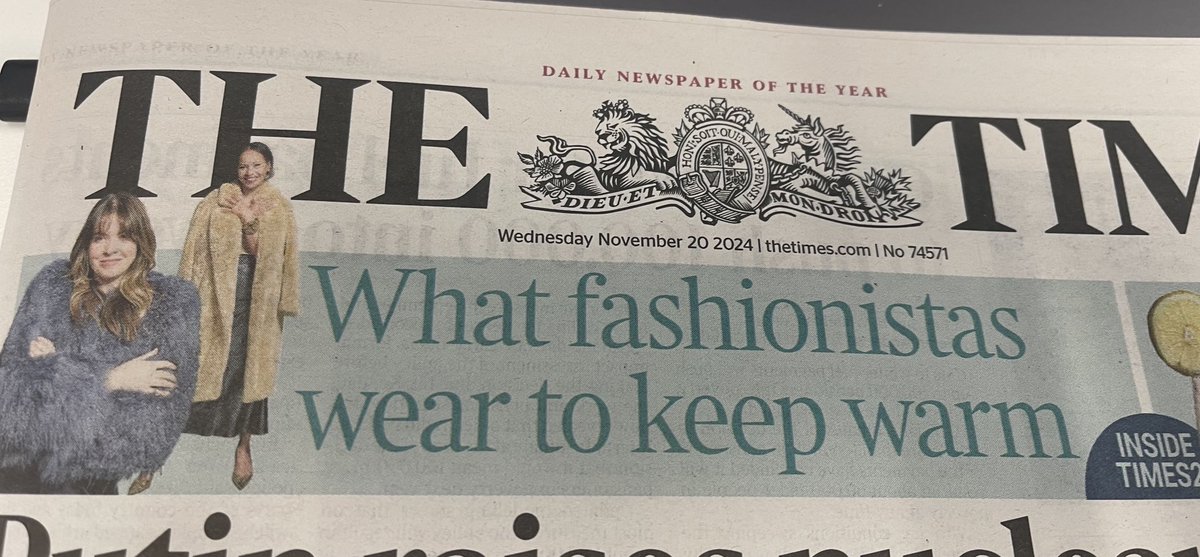 I’m guessing coats. Big ones. Possibly with some furry bits on. But not ‘that’ fur - the other stuff.