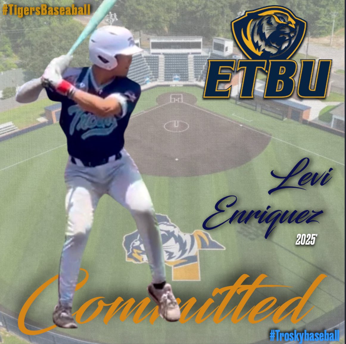 Trosky SW | TPU Baseball (@troskysw_tpu) on Twitter photo A huge congratulations to Levi Enriquez on his commitment to further his academic/baseball career <a href="/ETBU_Baseball/">ETBU Baseball</a> . We are so excited for your new journey in life, we pray a hedge of protection over your new chapter <a href="/TroskyTeams/">Trosky Baseball Teams</a> #baseball #6toolnation #trusttheprocess #GodsPlan A huge congratulations to Levi Enriquez on his commitment to further his academic/baseball career <a href="/ETBU_Baseball/">ETBU Baseball</a> . We are so excited for your new journey in life, we pray a hedge of protection over your new chapter <a href="/TroskyTeams/">Trosky Baseball Teams</a> #baseball #6toolnation #trusttheprocess #GodsPlan