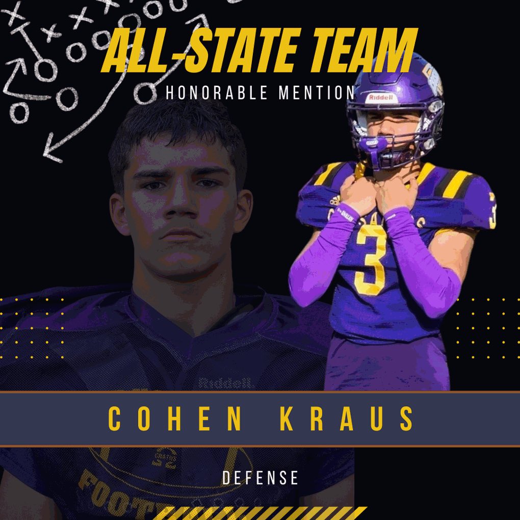 Huge props to sophomore Cohen Kraus for earning a spot in the All State team!