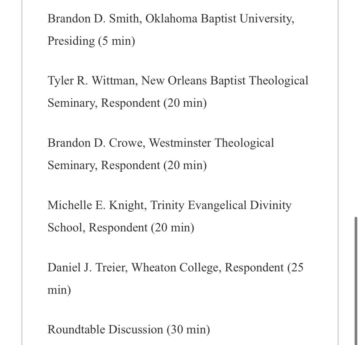 Brandon Smith (@brandon_d_smith) on Twitter photo Hey <a href="/IBRBBR/">Institute for Biblical Research (IBR)</a> friends, join us for the Theology, Hermeneutics, and Biblical Interpretation research group!
Friday at 1:00-3:00
Hilton Bayfront - Indigo 202B Hey <a href="/IBRBBR/">Institute for Biblical Research (IBR)</a> friends, join us for the Theology, Hermeneutics, and Biblical Interpretation research group!
Friday at 1:00-3:00
Hilton Bayfront - Indigo 202B