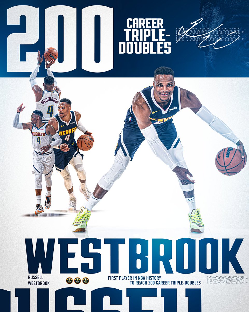 nuggets's tweet image. Mr. Triple-Double

The ONLY player to record 200 triple-doubles