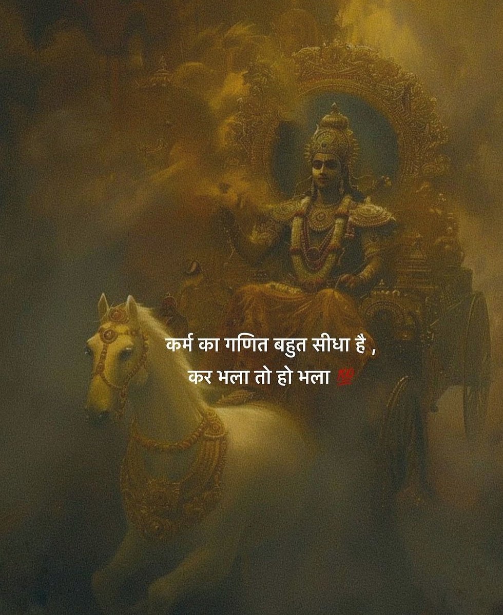 SahityaSathi's tweet photo. कर्म का गणित बहुत सीधा हैं, 
कर भला तो हो भला...🙌🏻