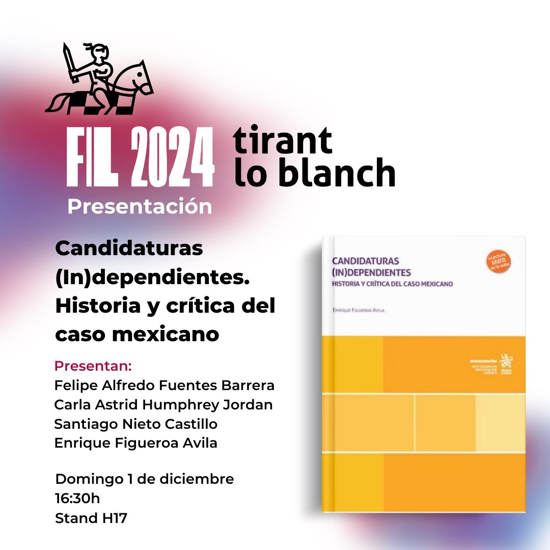 Les espero, ahora en la <a href="/FILGuadalajara/">FIL Guadalajara</a> con la distinguida participación de <a href="/FFuentesBarrera/">Felipe Fuentes Barrera</a> <a href="/C_Humphrey_J/">Carla Humphrey</a> y <a href="/SNietoCastillo/">Santiago Nieto</a>, allá les veo y conversamos
