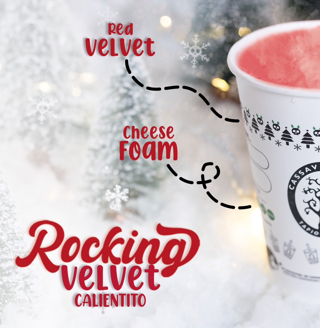 CassavaRoots's tweet photo. 🎅🔥 Llegó Santa Claus calientito y trae la Rocking Velvet bajo el brazo.

❄️🧋 Porque no todo en Navidad es frío: este Red Velvet calientito con cheese foam es más navideño que un maratón de películas con suéter feo. ❤️🎄 https://t.co/xPeMtiHECQ