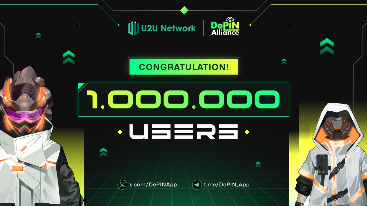 🚀 1 Million Active Users: A DePIN Milestone! 🌐

We’ve officially hit 1,000,000 active users on our app, and this isn’t just a number-it’s proof of what decentralized technology can achieve. Each tap, task, and transaction represents a step toward a more connected, decentralized