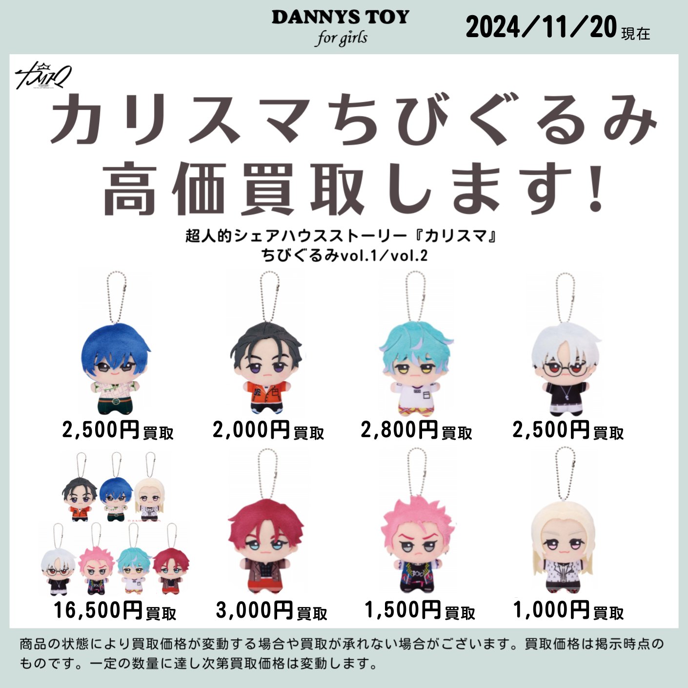 カリスマ ちびぐるみ 7種セット 超人的シェアハウスストーリー