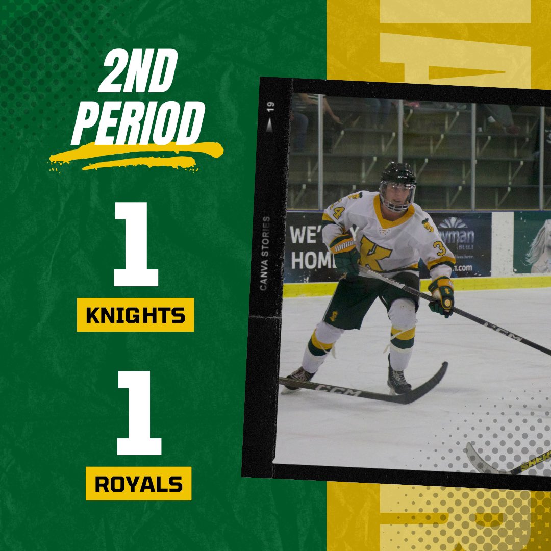 Knights vs. Royals: the teams are tied after 2. Who will take the win in the final period? Or will the teams take it to OT?🤔