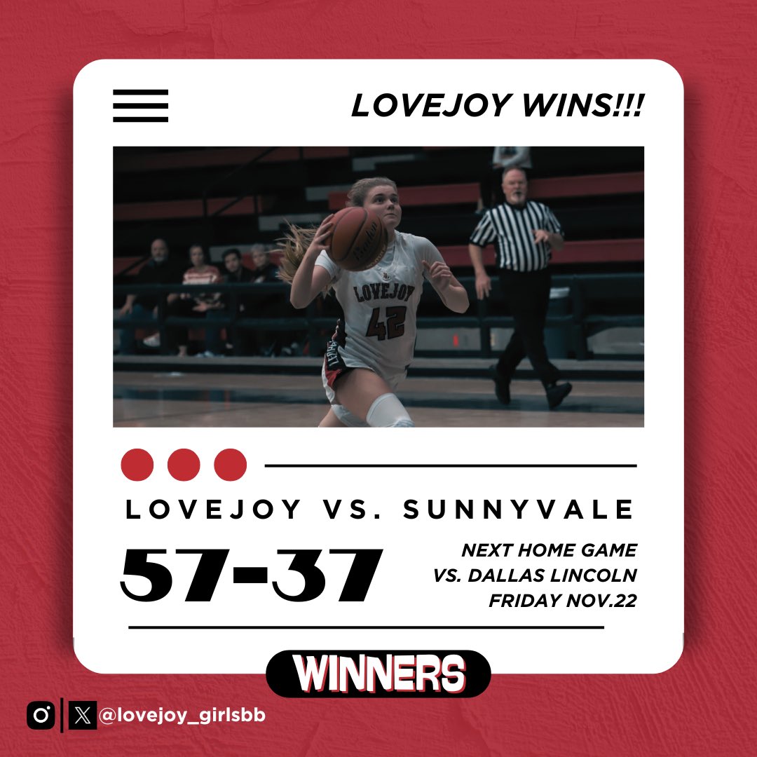 BIG pre season WIN in our home opener vs. Sunnyvale! 🤩 

Leopards improve their record to 5-2. Next home game is this Friday, Nov. 22 versus Dallas Lincoln. WAY TO GO!!
