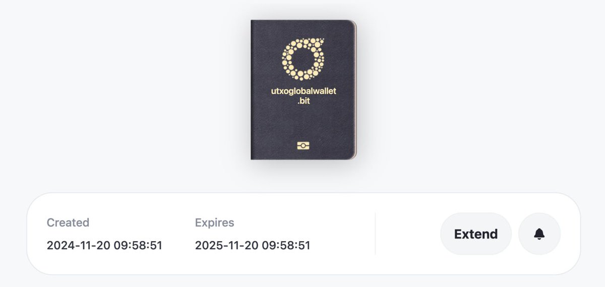 UTXOGlobal's tweet image. 🌟 UTXO Global is on the .bit map 🎉

We've officially secured our very own .bit DID!

Shout out to the @DIDbased team for their amazing work in building a user-friendly decentralized identity platform. 

👀 Something BIG is on the horizon between us...Can you guess? 

This is