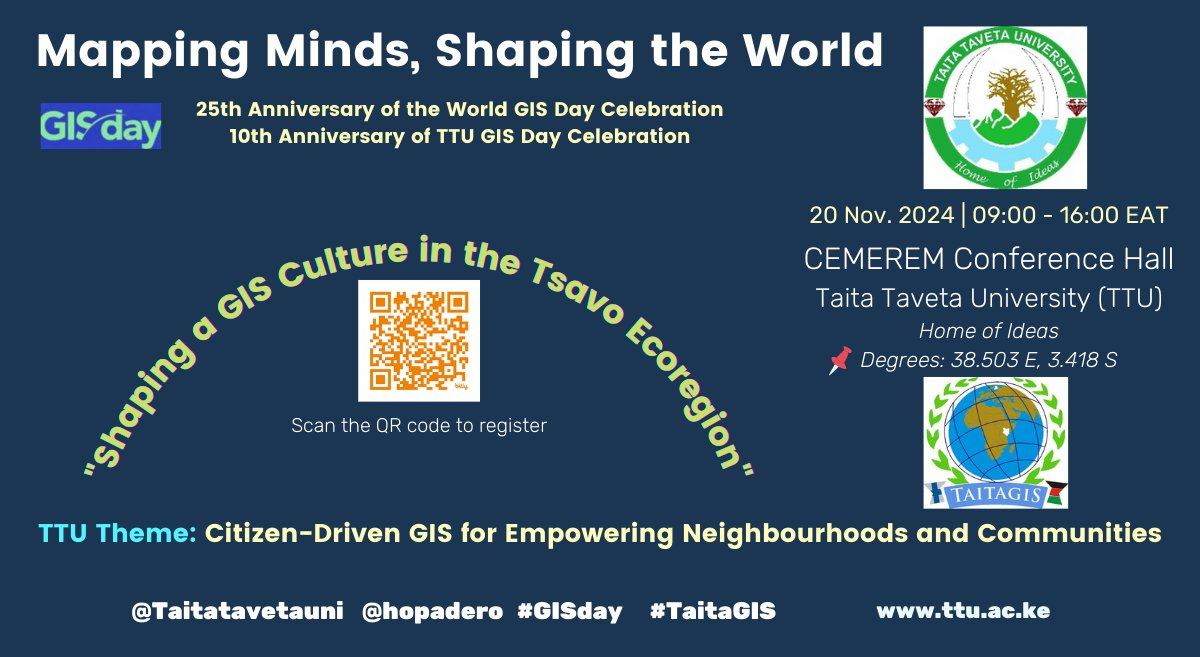 Nashon J. Adero (@hopadero) on Twitter photo Welcome to #GISday2024, our Decade of Delivery at Taita Taveta University since we started ours in 2015. Please ensure you tag #GISday #GISday2024 #TAITAGIS @Taitatavetauni <a href="/gisday/">GIS Day</a> <a href="/hopadero/">Nashon J. Adero</a> @esri @esriEA <a href="/IRENKenya/">IREN Kenya</a> <a href="/TheAfricanExe/">TheAfricanExecutive</a> <a href="/ImpactBorderle1/">Impact Borderless Digital</a> <a href="/EnactuskenyaU/">EnactusKenya Taita Taveta University</a> <a href="/EnactusKenya/">Enactus Kenya</a> Welcome to #GISday2024, our Decade of Delivery at Taita Taveta University since we started ours in 2015. Please ensure you tag #GISday #GISday2024 #TAITAGIS @Taitatavetauni <a href="/gisday/">GIS Day</a> <a href="/hopadero/">Nashon J. Adero</a> @esri @esriEA <a href="/IRENKenya/">IREN Kenya</a> <a href="/TheAfricanExe/">TheAfricanExecutive</a> <a href="/ImpactBorderle1/">Impact Borderless Digital</a> <a href="/EnactuskenyaU/">EnactusKenya Taita Taveta University</a> <a href="/EnactusKenya/">Enactus Kenya</a>