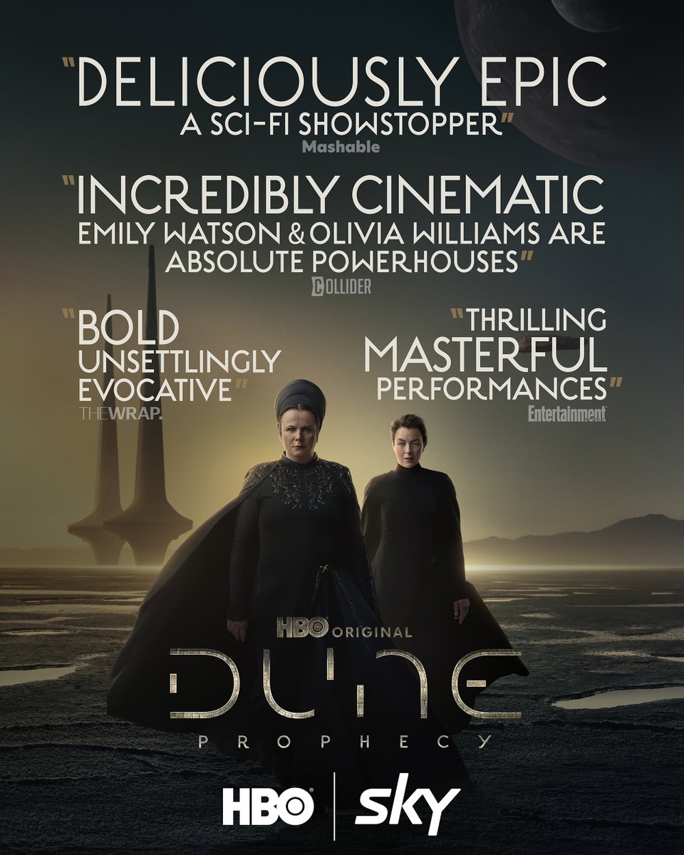 We can't get enough of Dune: Prophecy! Have you watched it yet? 🪐

#DuneProphecy, Mondays at 8.30pm on HBO