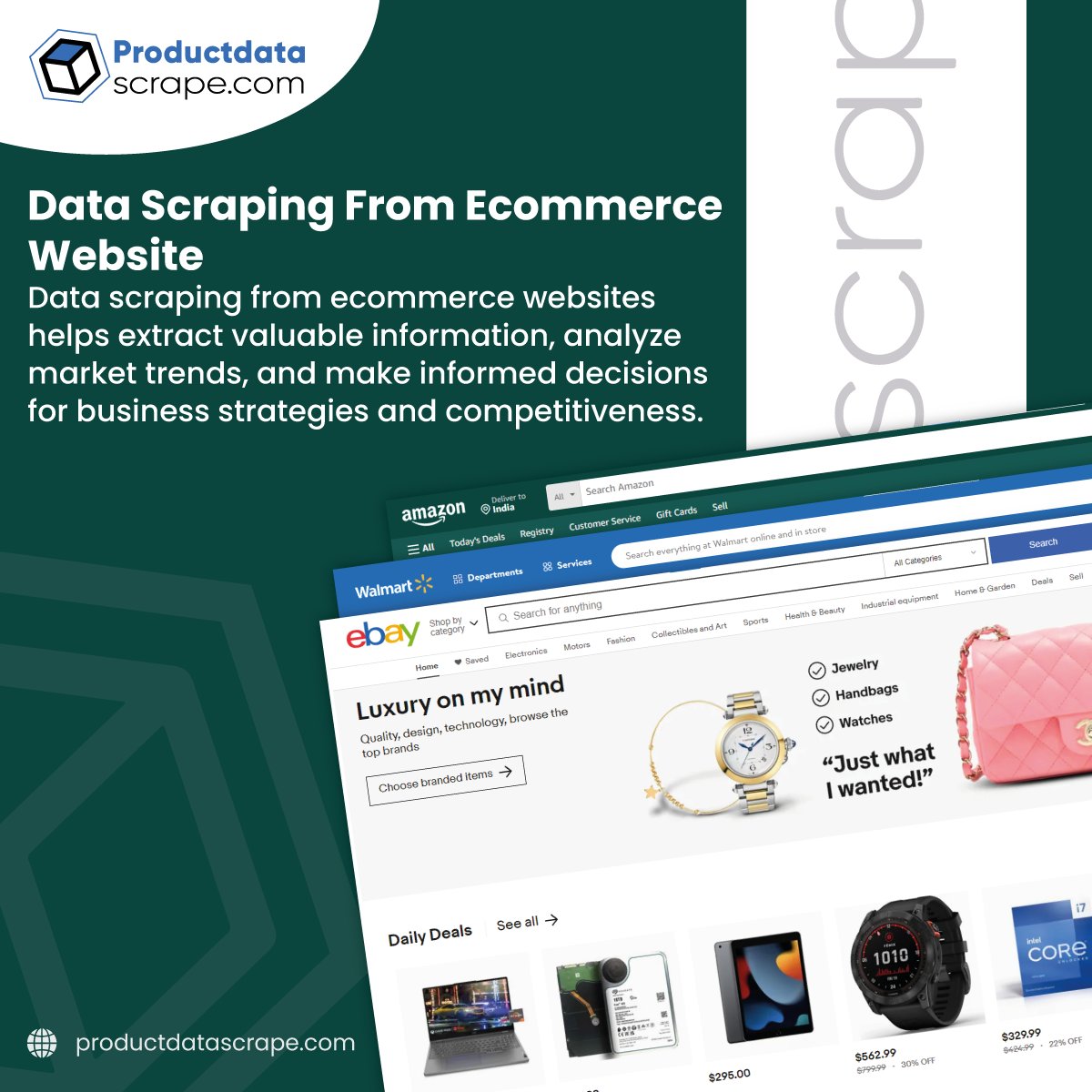 ProductScrape's tweet image. #ExtractECommerceData to gain valuable insights. #WebScraping E-commerce Websites can enhance competitive analysis and optimize product offerings.
Read More>>productdatascrape.com/web-scraping-e…
#ECommerceDataScrapingServices #WebScrapingEcommerceWebsites #USA #UK #UAE #Canada #India