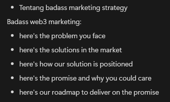 Ari_Demi1's tweet photo. Menjadi Social Media Manager membuat gua "mau gak mau" harus mempelajari Web3 Marketing

Belajarnya darimana? Dari Crypto Twitter luar negeri

Ini beberapa insights yang gua catet di Notion

Kalau ada insight lain boleh di share ya guys🙌 I'm eager to learn