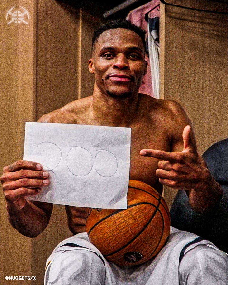 ESPN (@espn) on Twitter photo HISTORY MADE FOR RUSS 👏
The first-ever player with 200 NBA triple-doubles 💪
(📸: <a href="/nuggets/">Denver Nuggets</a>) HISTORY MADE FOR RUSS 👏
The first-ever player with 200 NBA triple-doubles 💪
(📸: <a href="/nuggets/">Denver Nuggets</a>)