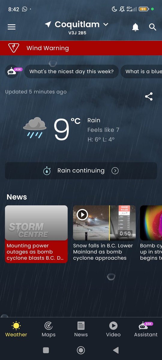 estefaniag90's tweet image. #WindWarning for Coquitlam now! We're out of power here and surrounded by trees 🫣🫣🫣

#bcstorm