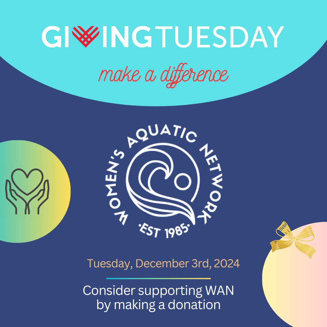 You can make a difference in helping WAN to continue to provide quality professional development and networking events throughout the year (like out upcoming Holiday Party) with a small donation. womensaquatic.org/donate