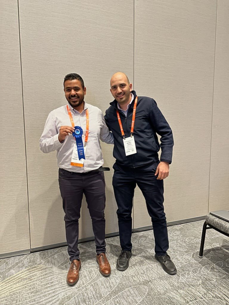 Congratulations to my PhD student, Mohamed Ali, on winning first place in the poster session at the Water Quality and Technology Conference! This is an outstanding achievement in the field of water quality and technology!
<a href="/awwa/">American Water Works Association</a> <a href="/UofNorthDakota/">U of North Dakota</a>