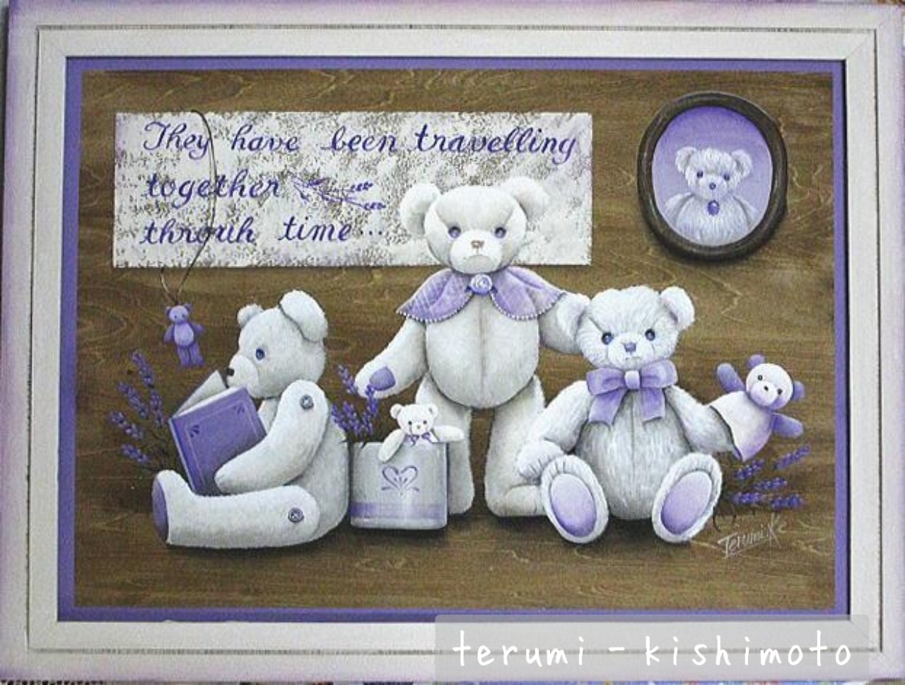 トールペイント作品　ハワイアンキルト(岸本照美デザイン) トールペイント作品 ハワイアンキルト(岸本照美デザイン)