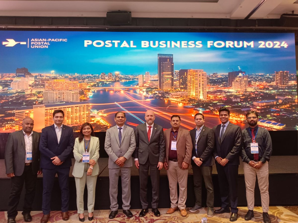 🌍✉️ Exciting discussions at the Postal Business Forum 2024 in Bangkok, Thailand! The India Post delegation had the honor of interacting with Secretary General APPU and his dedicated team, as well as DDG UPU and the UPU RO, New Delhi. Together, we explored the crucial role India