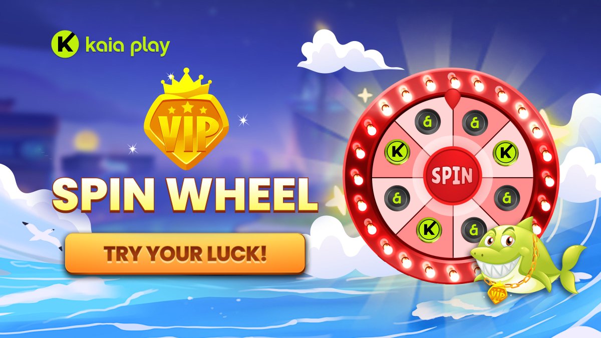 🎉 Dear VIPs ...
Welcome all of you from the Kaia Play team 🤗
A new special Spin Wheel has been launched — exclusively for you, our #VIP members!

🎡 What’s in it for you?  
• Spin and win $KAIA tokens every day.
• Exciting NFTs, tokens, and special incentives from our