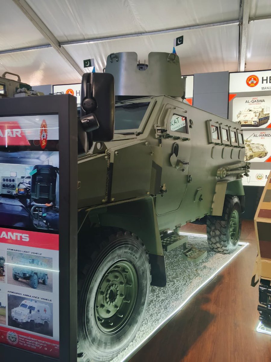 nex_def's tweet photo. Introducing #HISAAR APC by Heavy Industries Taxila (#HIT) at #IDEAS2024 🇵🇰

Advanced ballistic protection

Multi-role adaptability for combat and logistics

Equipped with state-of-the-art surveillance systems

Designed for mobility in challenging terrains https://t.co/KFrm6qeTqW