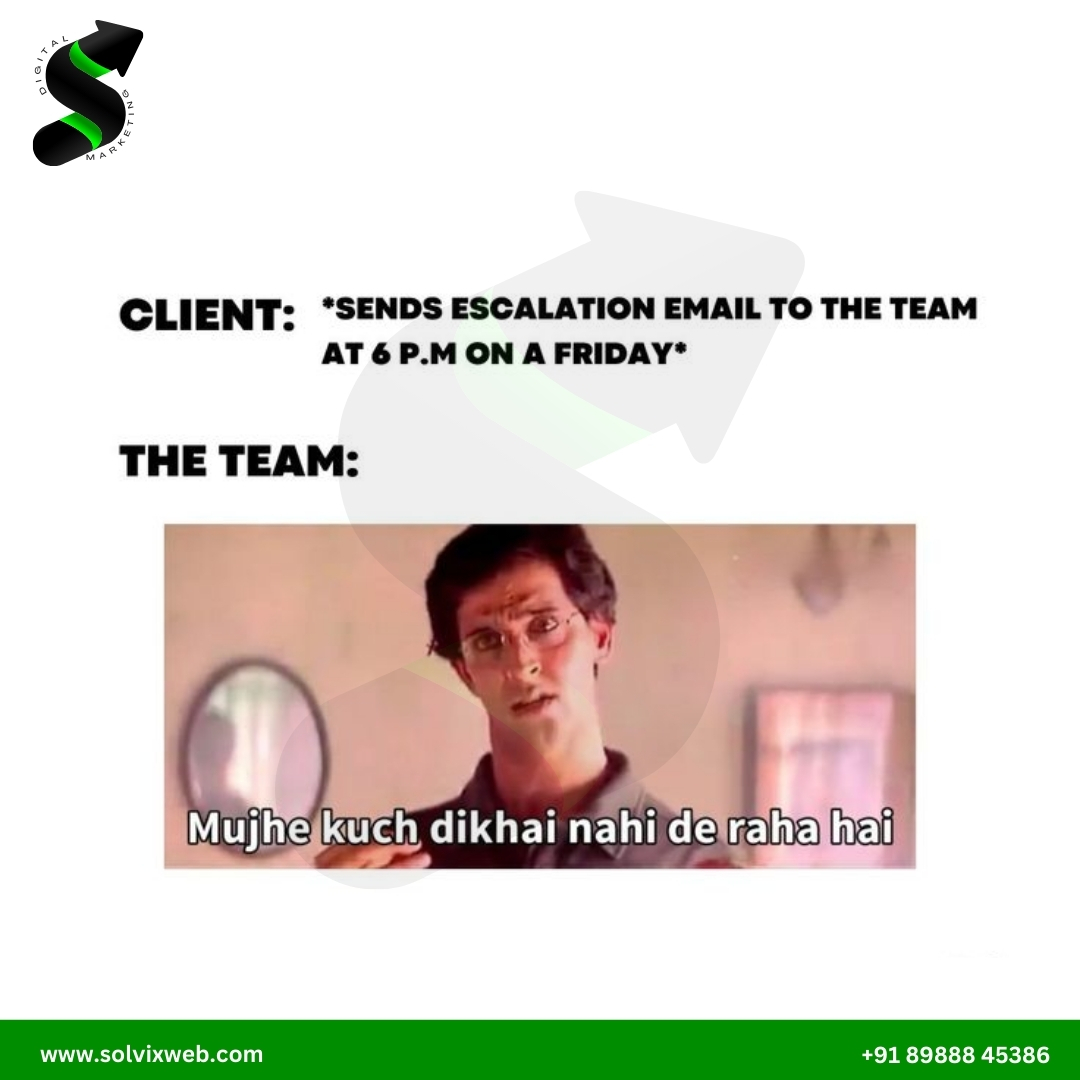 Solvix_Web's tweet image. Only Jaadu can save agency professionals from the escalation emails.😂
👉Explore with @solvix_web For more information
#seo #digitalmarketing #marketing #socialmediamarketing #socialmedia #webdesign #branding #business #solvix #contentmarketing #website #marketingdigital