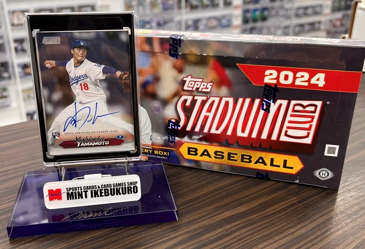 山本由伸 直筆サイン カード2024 Topps Stadium Club 【公式通販】